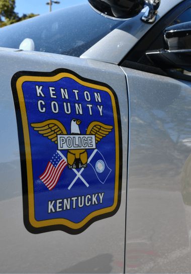 Kenton County Police logo on squad car