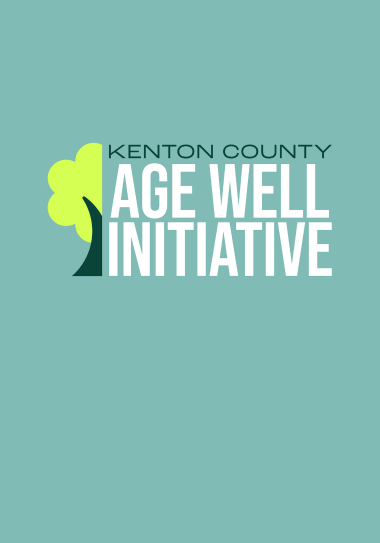 Tree next to Age Well Initiative in white letters