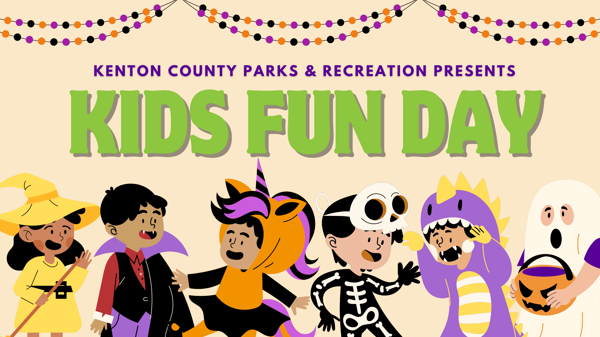 Kids Fun Day with kids in costumes