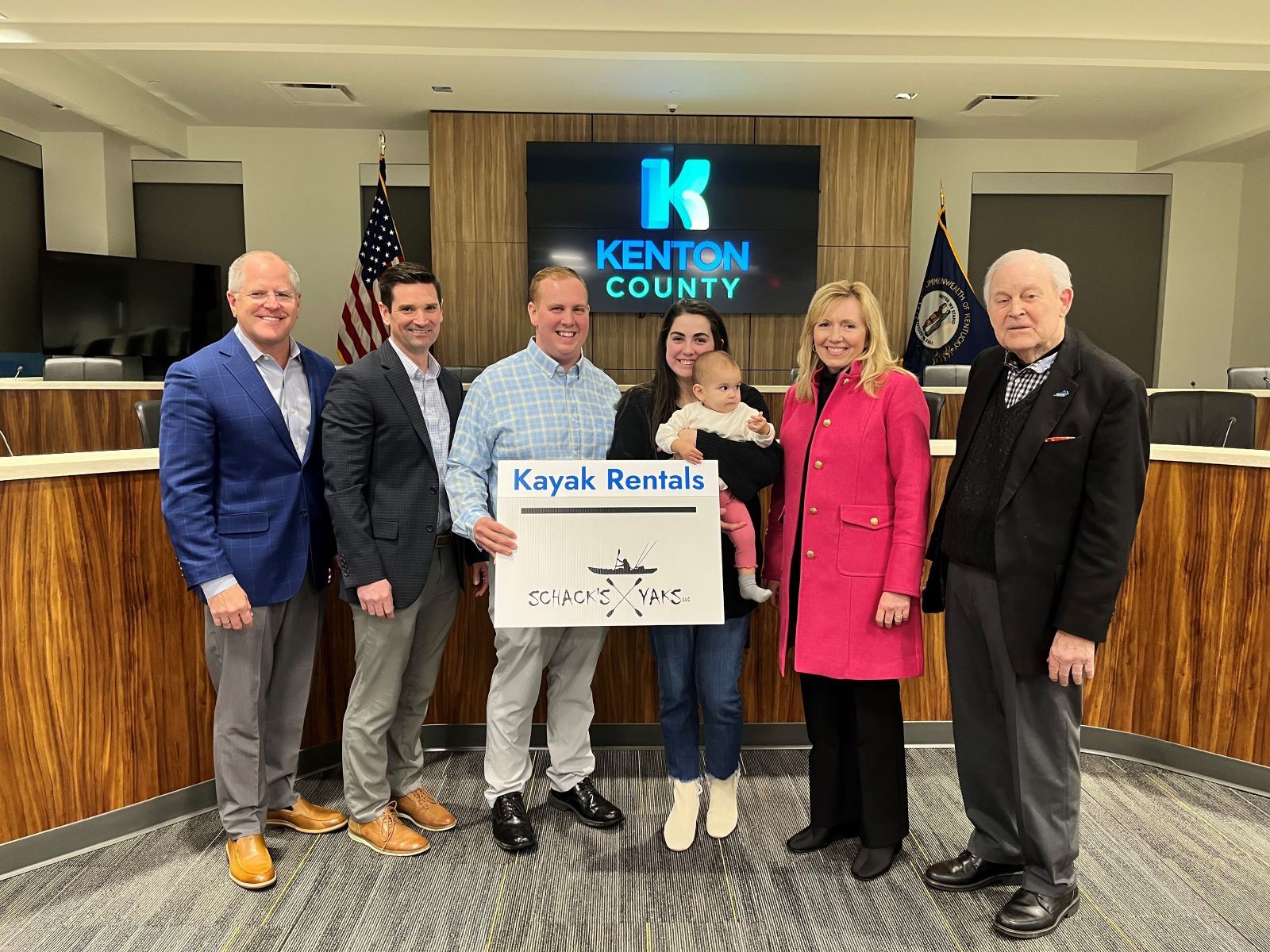 Schack's Yaks founder poses with member of KCFC